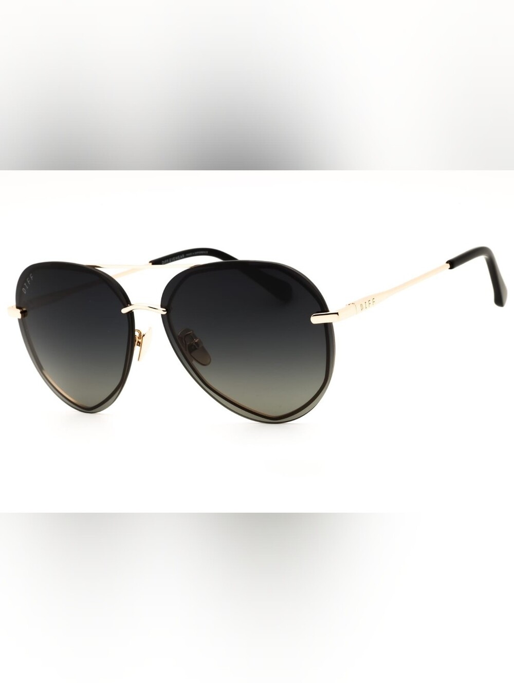 DIFF Eyewear LENOX, GOLD BLACK / GREY GRADIENT,Aviator, Size62X13X145